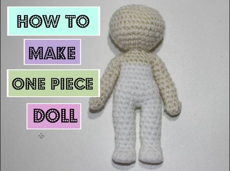 Start your AMIGURUMI with this simple one piece doll. Crochet One Piece Doll Free Pattern, One Piece Crochet Doll Pattern, How To Make Crochet Dolls Tutorials, Basic Doll Crochet Pattern Free, Crochet Doll Video, Crochet Chibi Doll Base Free Pattern, Easy Crochet Doll Pattern Free, How To Crochet A Doll, Amigurumi Body Pattern