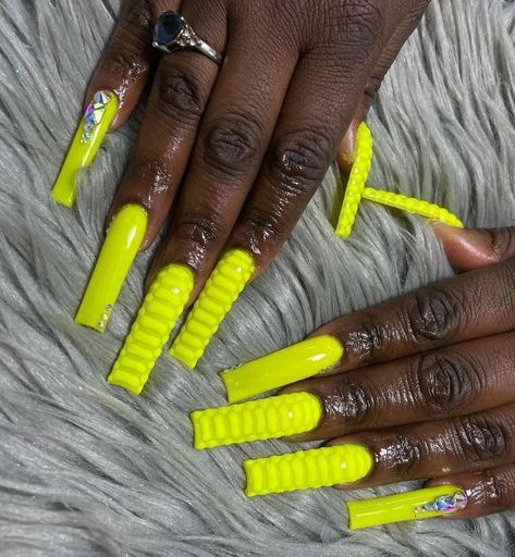 Sqaure Nails, Bright Summer Acrylic Nails, Summer Acrylic, White Acrylic Nails, Gel Nail Colors, Long Acrylic, Summer Acrylic Nails, French Tips, Yellow Nails