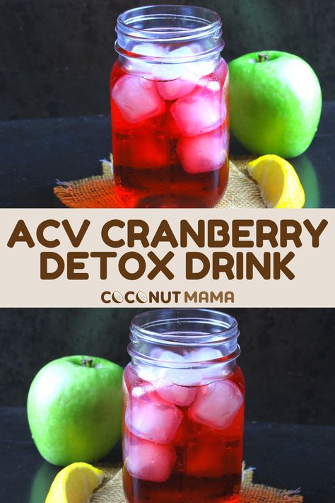 Enjoy this incredible cranberry and apple cider vinegar detox drink with a splash of lemon juice to kickstart your metabolism, and your taste buds! Lemon Juice Diet, Cranberry Detox, Apple Cider Vinegar Detox Drink, Vinegar Drinks, Apple Cider Vinegar Detox, Turmeric Health, Apple Cider Vinegar Drink, Blended Drinks, Cold Sores Remedies