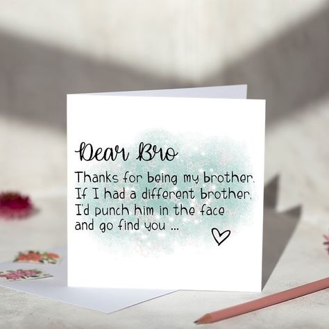 In this life we will never truly be apart, for we grew to the same beat of our mother’s heart 💙 Greeting Card For Brother, Brothers Day, Brother Card, Raksha Bandhan Greetings, Card For Brother, Rakhi Cards, Luxury Card, Friendship Cards, Raksha Bandhan