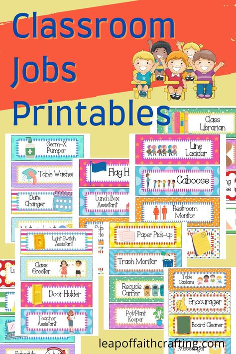 Preschool Classroom Chore Chart, Student Chores Classroom, Daycare Classroom Jobs, Kindergarten Classroom Jobs Chart, Diy Job Chart Classroom, Job Helper Chart For Preschool, Classroom Chore Chart Class Jobs, Daycare Helper Chart, Kindergarten Jobs Chart Classroom Helpers