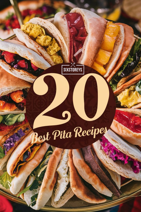 20 Best Pita Recipes Lunch Pita Ideas, Pita Bread Meals, Pita Lunch Ideas, Pita Filling Ideas, Pita Filling, Pita Bread Ideas, Pita Ideas, Meals To Try, Wraps Ideas