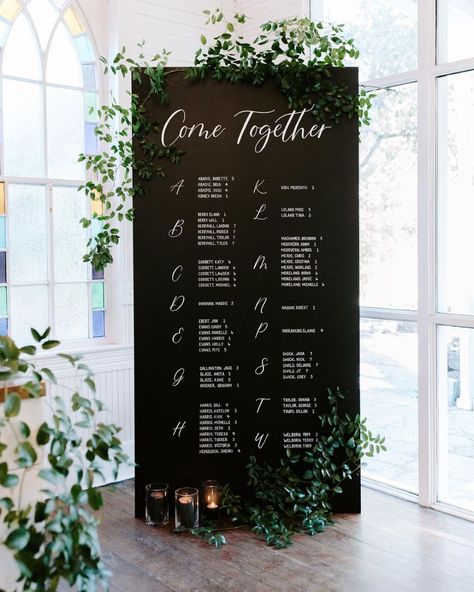 ALEX MOREAU, Wedding Planner on Instagram: “big big big swag 💫 big ol seating chart from H + P’s best day. i encourage you to think beyond an easel when it it comes to your wedding…” Black And White Seating Chart, Wedding Vendor List, Texas Wedding Invitations, White Seating Chart, Wedding Reception Seating Chart, Calligraphy Decor, Reception Seating Chart, Paisley Wedding, White Weddings Reception