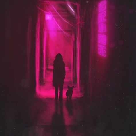 Neon Forest Aesthetic, Neon Horror Aesthetic, Neon Alley, Neon Horror, Horror Images, Modern Prometheus, Pink Vibe, Werewolf Aesthetic, Apocalypse Aesthetic