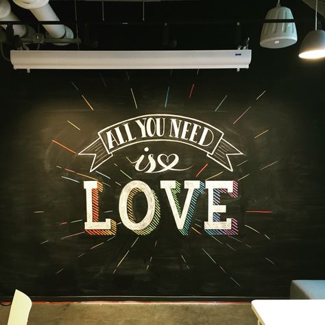 All You Need is Love - Wedding Decor - Chalkboard Art - Rainbow Pride Chalk Art, Pride Chalkboard Art, Chalkboard Wall Art Wedding, Pregnancy Announcement Chalkboard, Chalkboard Decor, Chalkboard Art, All You Need Is Love, Chalkboard, Broadway Shows