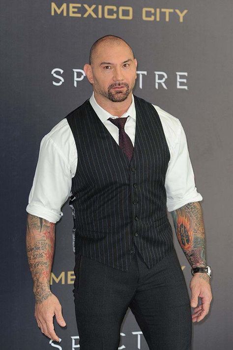 David Batista, David Bautista, Bond Villains, Dave Batista, Batista Wwe, Bald Men Style, Charlie Parker, Mens Dress Outfits, Dave Bautista