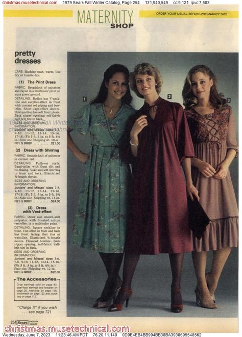 1979 Sears Fall Winter Catalog, Page 254 - Catalogs & Wishbooks 1979 Fashion, Old School Fashion, 70 Fashion, Sears Catalog, 60s 70s Fashion, Seventies Fashion, Christmas Catalogs, 70s Fashion, Fall Winter