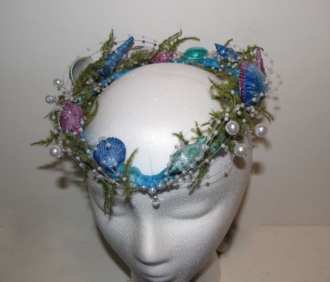 Birthday Girl Head Piece  Under the Sea Party Sea Creature Headpiece, Underwater Headpiece, Under The Sea Headpiece, Body Adornment Jewellery, Mermaid Costumes, Body Adornment, Underwater Creatures, Under The Sea Party, Art Folder