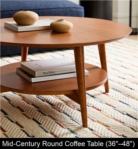 Mid-Century Round Coffee Table (36"–48") | West Elm Mcm Coffee Table, Mesa Oval, Modern Living Space, Dining Roo, Mid Century Modern Coffee Table, Mid Century Modern Living Room, Coffee Table Styling, Eucalyptus Wood, Contemporary Coffee Table