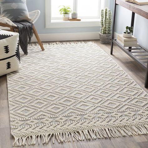 White Trellis, Casa Vintage, Gray Area Rug, Room Carpet, Living Room Area Rugs, Rustic Rugs, Cotton Wool, My New Room, Living Room Carpet