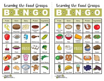 Healthy Eating: Learning the Five Food Groups: Bingo Game Five Food Groups, Bingo Template, Elementary Lesson Plans, Health Activities, Food Groups, Busy Teacher, Science Resources, Food List, Bingo Games