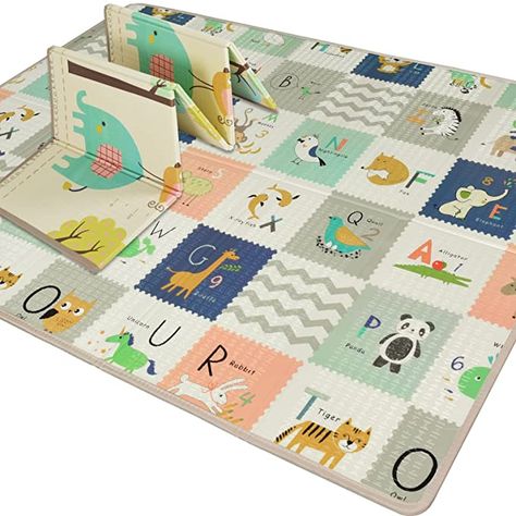 Amazon.com : LuckyDove Baby Play Mat,Reversible Foldable Playmat,Portable Extra Large Thick Foam Crawling playmat for Infants,Babies,Toddlers,Indoor Outdoor Use,BPA Free Play Mat for Baby(with Travel Bag),78"x59" : Baby Baby Crawling Mat, Baby Diaper Cake, Baby Mat, Crawling Baby, Baby Gym, Baby Play Mat, Baby Protection, Moon Flower, Alphabet And Numbers