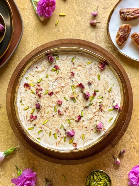 Sheer Khurma Sheer Khurma, Wheat Noodles, Clarified Butter, Biryani, Dried Fruit, Paneer, Serving Dishes, Delicious Desserts, Good Food