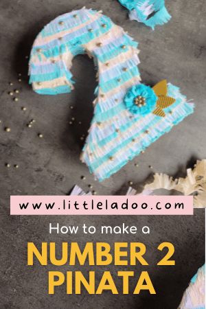 Wild Flower Birthday Party, Number 2 Pinata, Diy Birthday Number, Wild Flower Birthday, Bluey 2nd Birthday, Make A Pinata, Bluey Themed Party, Birthday Number Cake, Number Pinata