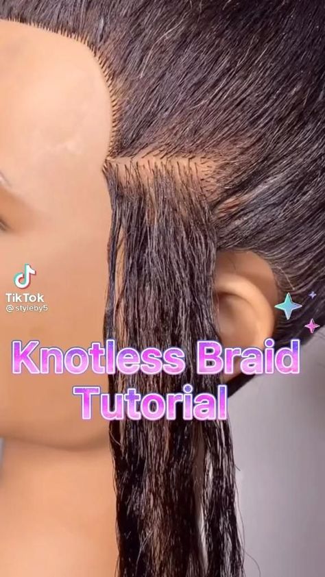 Hair Braid Patterns, Knotless Braid, Braids Tutorial, Parting Hair, Mekap Mata, Braiding Your Own Hair, Big Box Braids Hairstyles, Box Braids Hairstyles For Black Women, Quick Braided Hairstyles