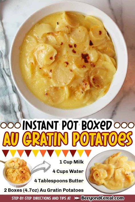 Instant Pot Augratin Potatoes, Quick And Easy Au Gratin Potatoes, Au Gratin Potatoes Instant Pot, Instant Pot Cheesy Scalloped Potatoes, Instapot Pork Chops, Potato’s Au Gratin Easy, Potato Box, Potatoes Au Gratin, Best Instant Pot Recipe