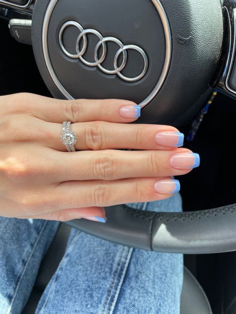 Periwinkle French tips OPI #periwinkle #opi #frenchtipnails #Summernails #longnails Opi Periwinkle, Periwinkle French Tip Nails, French Tip Nails Square, Nails Square, Tip Nails, French Tips, French Tip Nails, French Nails, Long Nails