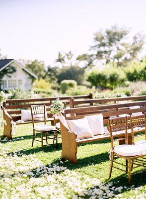 San Ysidro Ranch Wedding, Outdoor Chapel, Jose Villa Photography, San Ysidro Ranch, Church Pews, Jose Villa, Ceremony Details, San Ysidro, Church Pew