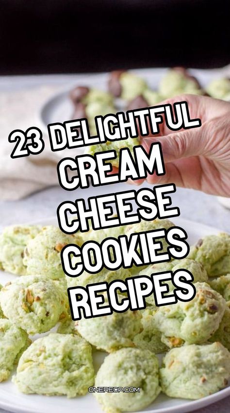 Discover 23 delightful cream cheese cookie recipes that add a rich, creamy twist to your favorite treats. Visit our site for easy recipes perfect for adding a bit of decadence to any dessert spread! Cream Cheese Cookie Recipes, Cream Cheese Cookies Recipes, Blueberry Cream Cheese Cookies, Philadelphia Cream Cheese Recipes, Cream Cheese Cookie, Cheese Cookies Recipe, Cream Cheese Cookie Recipe, Meltaway Cookies, Cream Cheese Mints