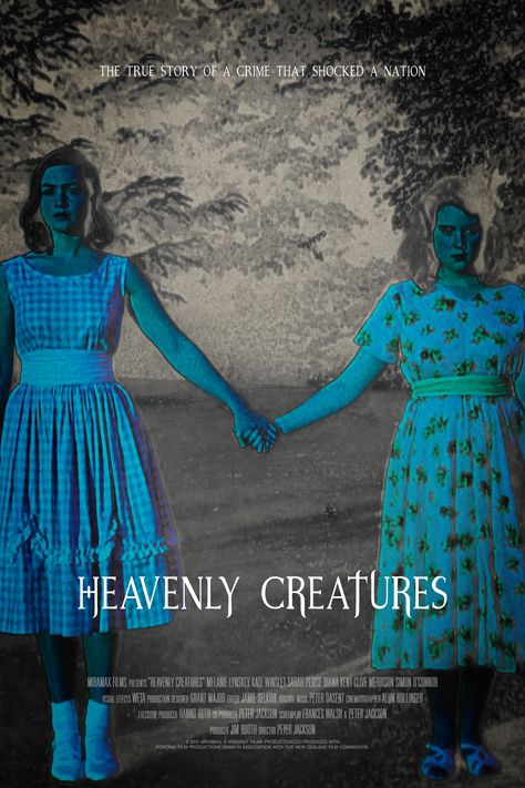 Poster for Heavenly Creatures by Scott Saslow. #heavenlycreatures #peterjackson #katewinslet #melanielynskey #sarahpeirse #dianakent #clivemerrison #simonoconnor #90s #thriller #drama #psychological #newzealand #miramax #franwalsh #weta #movieposter #graphicdesign #posterdesign #fanart #alternativefilmposter #alternativemovieposter #photoshop Creature Movie, Melanie Lynskey, Thriller Drama, Heavenly Creatures, Peter Jackson, Film Posters Art, Thriller Movies, Film Inspiration, Alternative Movie Posters