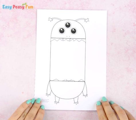 Surprise Big Mouth Monster Printable - Easy Peasy and Fun Surprise Face, Monster Mouth, Mouth Drawing, Monster Coloring Pages, Monster Face, Big Mouth, Easy Peasy, Paper Toys, Paper Template