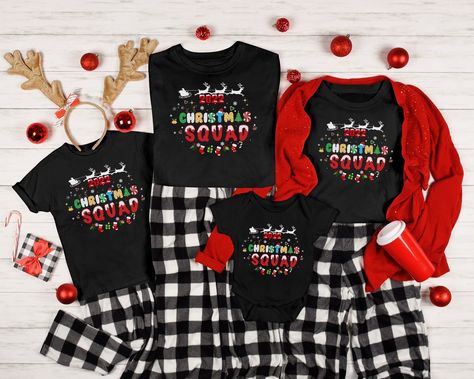 Excited to share the latest addition to my #etsy shop: Matching Christmas 2022 squad t-shirt, Merry Christmas tee, Christmas shirt, Family Christmas tee, Family Xmas party shirt, Christmas Gift https://etsy.me/3UPSs3E #black #birthday #christmas #blue #shortsleeve #cre Matching Adult Christmas Pajamas, Matchin Christmas Pajamas, Family Christmas Pajamas Different, Family Christmas Pajamas For Adults, Kids Christmas Shirts Vinyl Custom, Funny Christmas Shirts Babies, Kids Christmas Shirts Vinyl Zazzle, Cute Family Matching Christmas Pjs, Matching Christmas Pajamas For Family