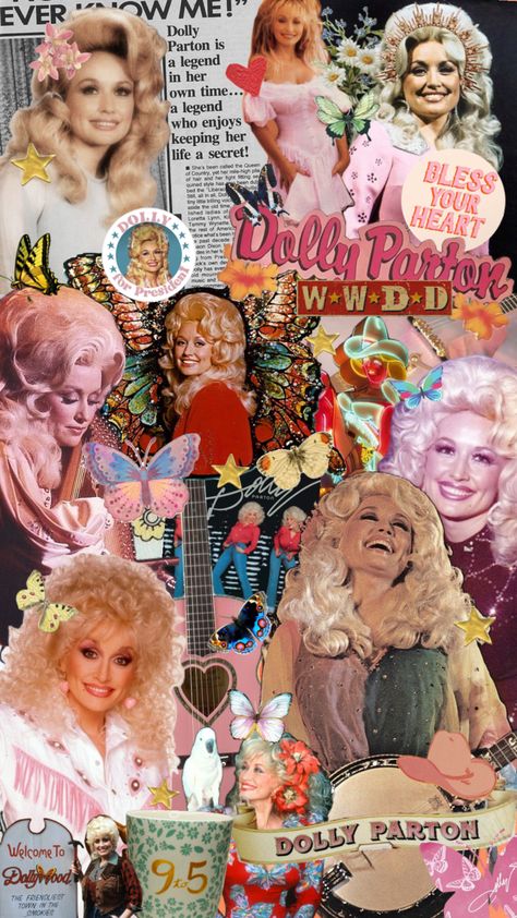 #dollyparton Vintage Dolly Parton Aesthetic, Dolly Parton 70s, Dolly Parton Collage, Dolly Parton Wallpaper, Dolly Parton Party, Dolly Parton Shirt, Cute Christmas Outfits, Funny Phone Wallpaper, Wallpaper For Your Phone