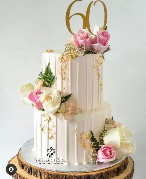 Cakes 60th Birthday Women, Cake Designs For 60th Birthday Woman, 70th Birthday Cake 2 Tier, 60 Birthday Cake Ideas For Women, Birthday Cake For Women 60th, Cake Ideas For 60th Birthday Mom, Floral 60th Birthday Party Decorations, 60th Birthday Cake 2 Tier, 50 Th Birthday Party Ideas For Women Mom