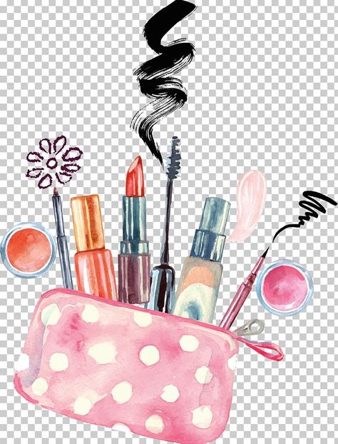 Makeup Drawings, Makeup Png, Painted Makeup, Beauty Flatlay, Makeup Clipart, Swag Dress, Maquillage Yeux Cut Crease, Makeup Illustration, Makeup Wallpapers