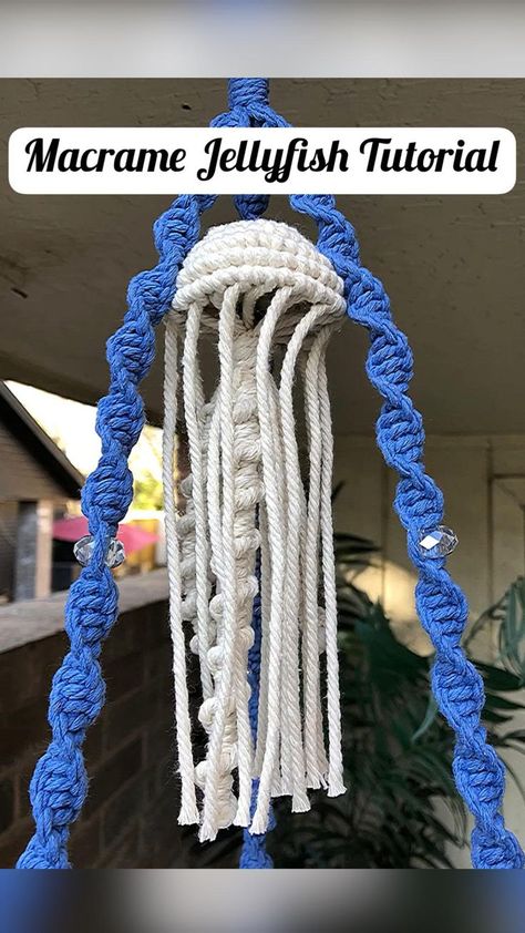 Macrame Jellyfish Tutorial 🌺 Linktree in bio or follow this link ~ https://youtu.be/F20ASpCErpg in 2022 | Macrame knots pattern, Macrame design, Macrame Jellyfish Bracelet, Macrame Jellyfish, Jellyfish Tutorial, Embroidery Floss Bracelets, Macrame Dream Catcher, Macrame Knots Tutorial, String Crafts, Macrame Knots Pattern, Knots Tutorial