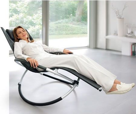 Rocking Chair - incredible design that is even foldable! Futuristic Chair, Chair Reupholstery, Folding Rocking Chair, Lounger Chair, Tech Inspiration, Transforming Furniture, Patterned Chair, Loungers Chair, Sun Lounge