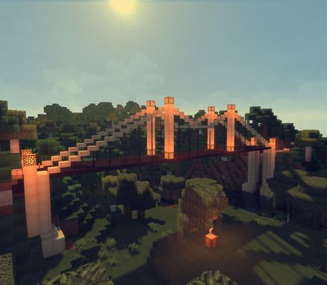 Minecraft Suspension Bridge in the Swamp #Crimsoncraft