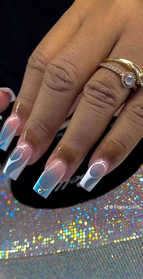 Acrylic Nail Set, Long Acrylic Nail Designs, Hard Nails, Drip Nails, Colored Acrylic Nails, Girly Acrylic Nails, French Tip Acrylic Nails, Work Nails, Dope Nail Designs