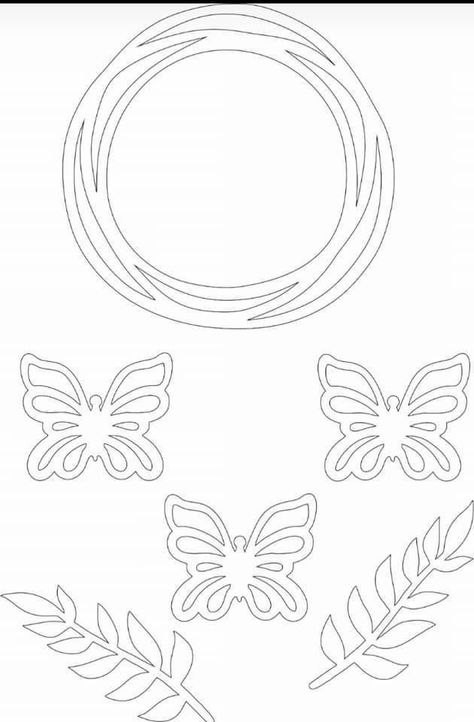 Diy Cake Topper Birthday, Cricut Cake, Paper Cutting Patterns, 3d Cake Toppers, Idee Cricut, Projets Cricut, Butterfly Template, Diy Cake Topper, Leaf Template