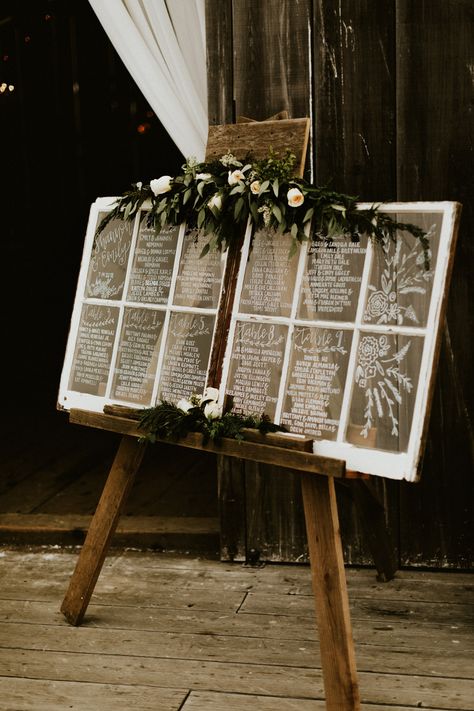 Photos: Anni Graham  Location: Cuffey’s Cove  Seating Chart made out of an old rustic window by the brides friend, Marissa, aka From the Front Porch Designs   #wedding #coastalwedding #ranchwedding #barnwedding #weddingphotography #farmhouse #rusticwedding #diywedding #seatingchart #handlettering Farmhouse Wedding Seating Chart, Farmhouse Seating Chart, Wedding Window Seating Chart, Wedding Notice Boards, Seating Chart Wedding Ideas Rustic, Wedding Seating Chart Window, Barn Wedding Seating Chart, Window Pane Seating Chart Wedding, Window Seating Chart Wedding