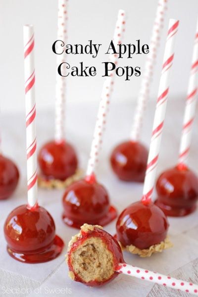 Candy Apple Cake, Cake Pop Receita, Funfetti Cake Pops, Brownie Cake Pops, Apple Pops, Apple Cake Pops, Cake Pops Recipe, Cake Pop Recipe Easy, Candy Apple Recipe