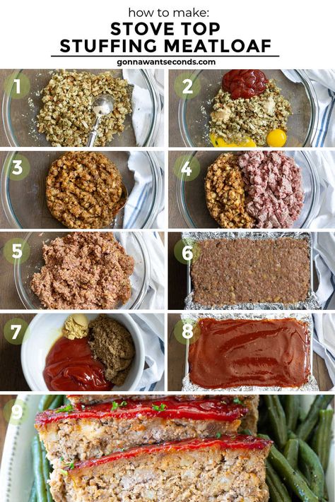 Stove Top Stuffing Meatloaf Recipes, Stuffing Mix Recipes, Stove Top Meatloaf, Stuffing Meatloaf, Stove Top Stuffing Meatloaf, Stove Top Stuffing Recipes, Stove Top Stuffing, Stove Top Stuffing Mix, Stuffed Meatloaf