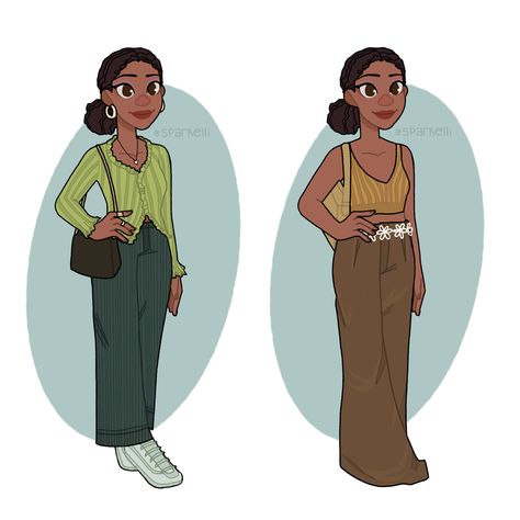 Tiana Modern Outfit, Modern Tiana Outfit, Modern Tiana, Tiana Disney, Disney Outfits Women, Style Aesthetics, Outfit References, Princess Pictures, Modern Princess