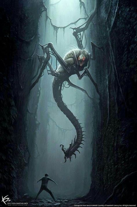 Oh, shuck. Hellish Creatures, Dark Creatures, Maze Runner Series, The Maze Runner, 다크 판타지, Monster Concept Art, Fantasy Monster, Scary Art, Mythical Creatures Art