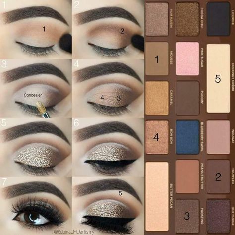 Too Faced Semi Sweet Chocolate Bar palette Brown Eyes Eye Makeup, Eye Makeup For Brown Eyes, Perfect Makeup Tutorial, Eye Makeup Natural, Teknik Makeup, Chocolate Bar Palette, Best Makeup Tutorials, Eye Makeup Steps, Pinterest Makeup