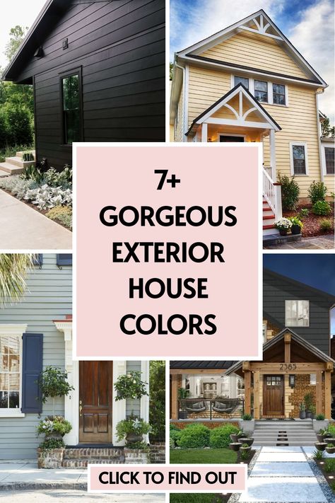 7 exterior house colors Slate Exterior House Colors, House Shutters Ideas Color Schemes, Paint Colors For Home Exterior Ideas, House Color Combinations, Exterior Shutter Colors, Home Exterior Colors Schemes, Outdoor Paint Colors, Shutter Colors, Exterior Color Palette