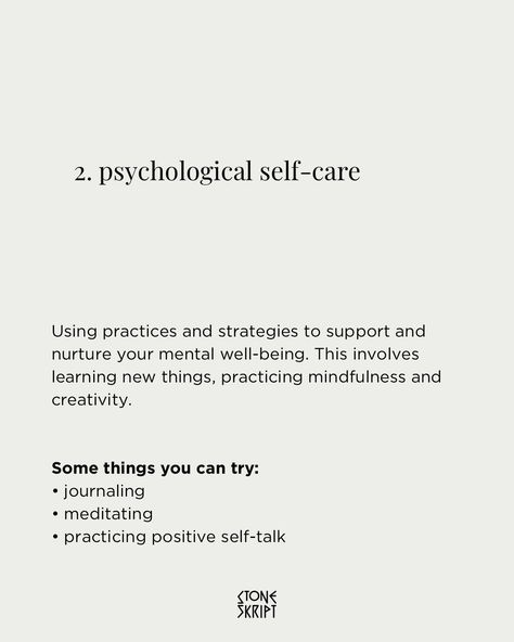 Here are 8 areas of self-care and how you can implement them into your life. 1. physical self-care 2. psychological self-care 3. emotional self-care 4. social self-care 5. professional self-care 6. environmental self-care 7. spiritual self-care 8. financial self-care Remember that taking time for yourself is important. Even engaging in small acts of self-care in your daily life has the ability to make a big impact. We hope you find this useful and may it lead you to a happier and ... 2025 Moodboard, Taking Time For Yourself, Time For Yourself, You Are Important, Emotional Wellness, Mood Boards, Wise Words, Daily Life, Self Care