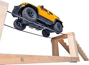 Tight Rope Drive Challenge RC Crawler Truck Stairs & Rope Bridge Obstacle 1/24 1/18 Scale RC Course Track（NO Truck Included） Rc Rock Crawler Course, Rc Crawler Course, Crawler Course, Rc Car Track, Rc Track, Rope Bridge, Rc Rock Crawler, Rock Crawler, Rc Crawler