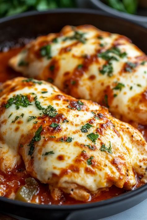 Quick & Easy Mozzarella Chicken - That Oven Feelin Chicken With Italian Seasoning, Mozzarella Recipes, Seasoning And Spice, Mozzarella Chicken, Italian Spices, Chicken Breast Seasoning, Quick Chicken, Cheesy Sauce, Delish Recipes