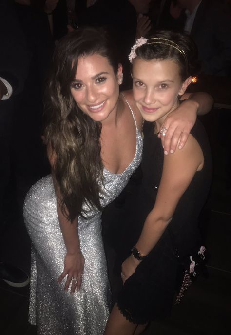 Lea Michele and Millie Bobby Brown Millie Dancing, Browns Fans, Paris Jackson, Riverdale Cast, Tv Awards, Lea Michele, Orange Is The New, Hugh Jackman, Nicole Kidman