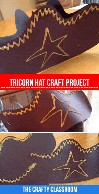 Tricorn Hat Craft Diy George Washington Costume, Alexander Hamilton Birthday, Colonial Hat, George Washington Costume, Hamilton Birthday, Hamilton Party, Revolution Costumes, George Washington Birthday, Tricorn Hat