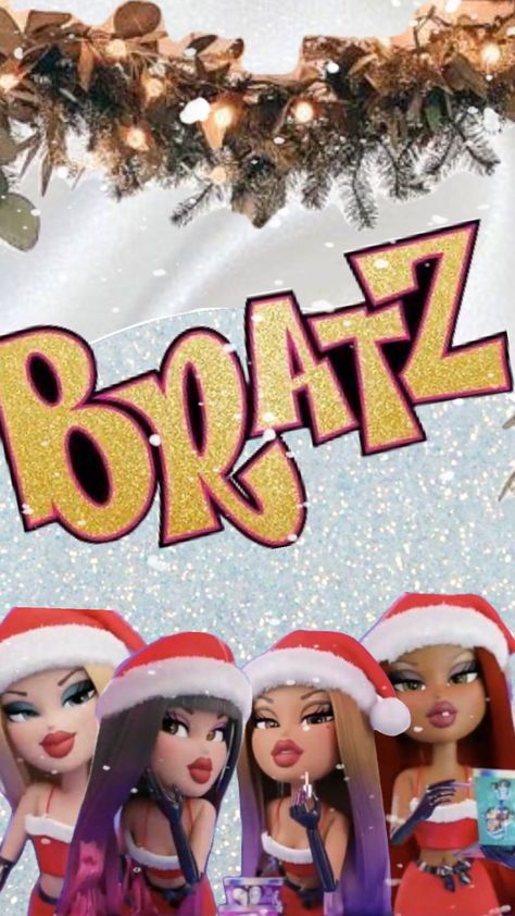 Bratz Christmas Christmas Wallpaper Y2k, Christmas Bratz, Bratz Christmas, Wallpaper Y2k, Iphone Wallpaper Girly, Christmas Scenes, Christmas Wallpaper, Create Collage, Creative Play