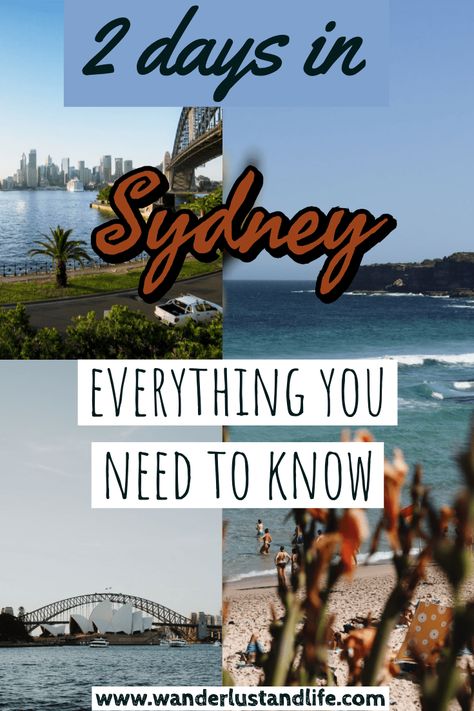 2 days in Sydney- if you are looking for the perfect Sydney 2 day itinerary this guide is for you. Here we list the top places to visit, best places to eat and drink, as well as providing you with top tips about money, accommodation, and getting around. So if you are wondering what to do in Sydney in 2 days, read on. Sydney Itinerary, Travel Restaurant, Packing Travel, Travel Flight, Flight Travel, Airlie Beach, Destinations Travel, Visit Australia, Travel Hotel