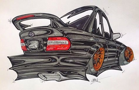 A recently completed commission of @framebangerss  #jzx100 #toyota #jzx100chaser #toyotachaser #xchassis #1jz beast as a #drawing #cardrawing inquire for pricing and commissions Car Drawings, Toyota, Darth Vader, Drawings, Instagram