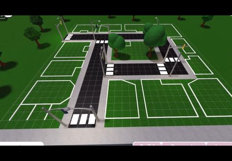 Bloxburg City Layout Small Plot, Bloxburg City Layout, Bloxburg Town Layout, Town Layouts, Bloxburg Tutorial, Town Layout, Bloxburg Homes, Bloxburg City, Bloxburg Town